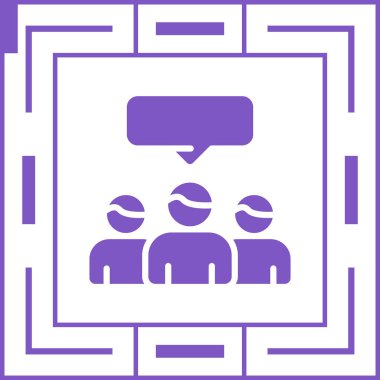 Konuşma baloncukları. Çemberdeki insanların vektör çizimi.