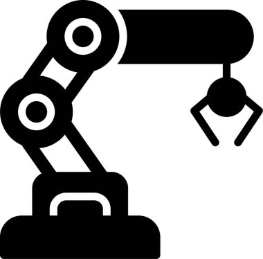 Taslak biçiminde robotik kol robot simgesi