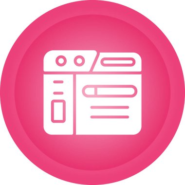 Fırın. Web simgesi basit illüstrasyon