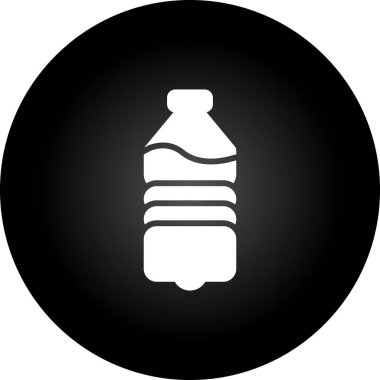 Şişe vektör simgesi. Web ve yazdırma tasarımı için beyaz arkaplanda izole edilmiş basit illüstrasyon