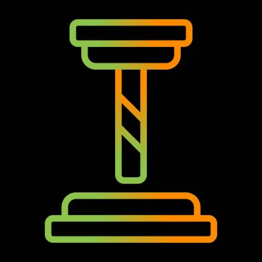 çubuk simgesi vektörü arkaplanda izole edildi