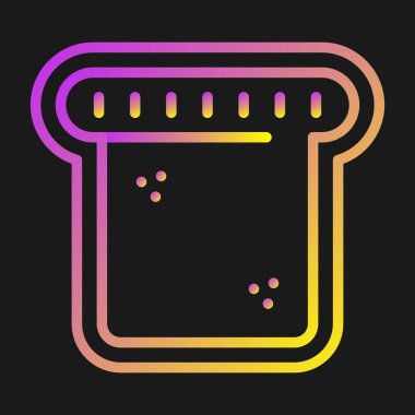 ekmek ikonu vektör illüstrasyonu