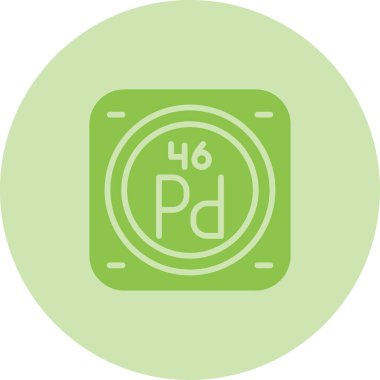 metal kimyasal element simgesi, basit satır biçimi