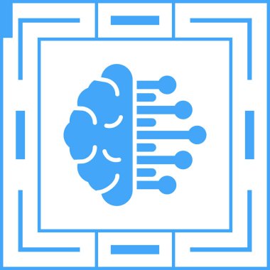 Beyin simgesi, vektör çizimi