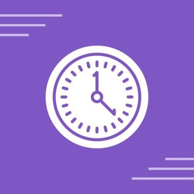 Saat simgesi vektör illüstrasyonu