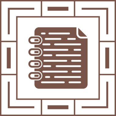 Belge simgesi, basit vektör çizim