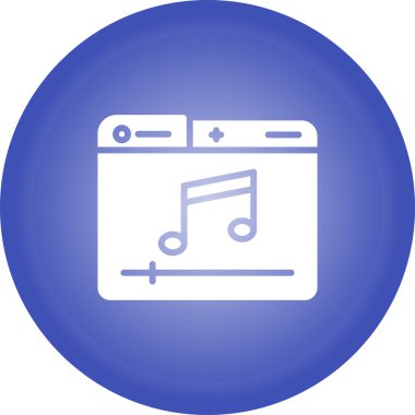 müzik nota simgesi, vektör illüstrasyonu