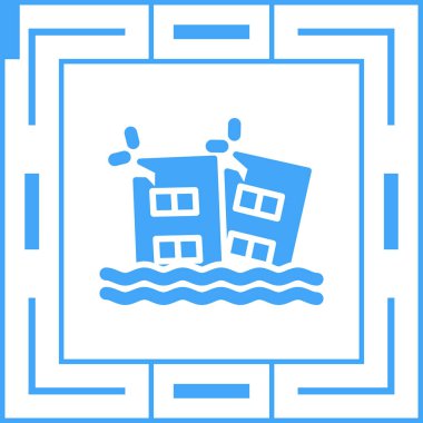 Bina. Web simgesi basit tasarım