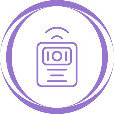 Benzersiz radyo kamera vektör çizgisi simgesi