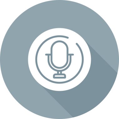 microphone icon web simple illustration