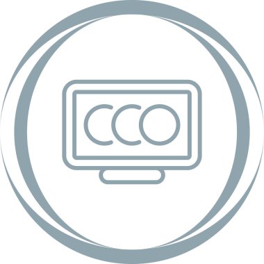 Masaüstü Bilgisayar Web simgesi vektör çizimi