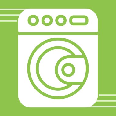 Tek izole fırın simgesinin vektör çizimi