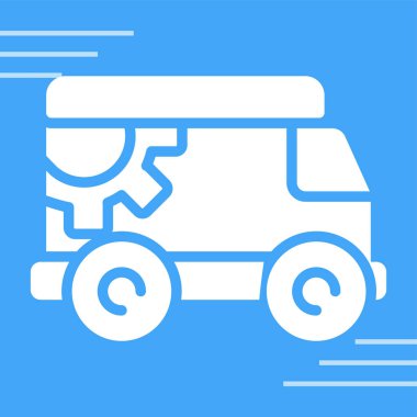 araba dağıtım simgesi vektör illüstrasyonu