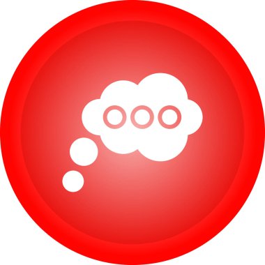 Bulut simgesi. Beyaz arkaplanda internet düğmesi