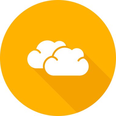 Bulut simgesi soyut arkaplan grubunda izole edildi