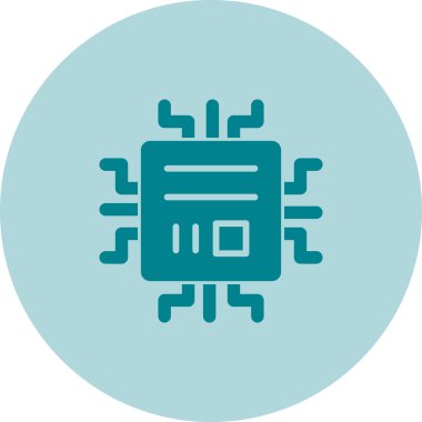 İşlemci. Web simgesi basit illüstrasyon