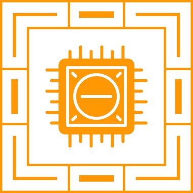 İşlemci. Web simgesi basit illüstrasyon