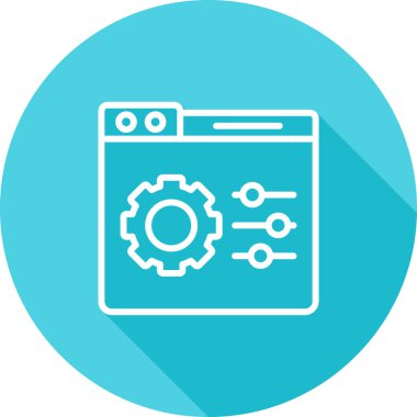 Ayarlama. Web simgesi basit illüstrasyon