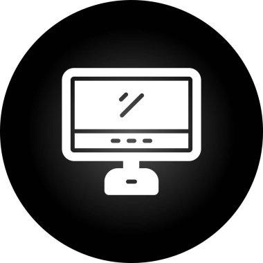 Bilgisayar kutsal kişilerin resmi. Bilgisayar vektör simgesi web için basit örnek.