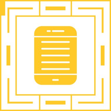 Sarı arkaplanda izole edilmiş siyah çizgi kağıt belge simgesi. dosya işareti. Kontrol listesi simgesi. Fatura. Sarı daire düğmesi. vektör illüstrasyonu