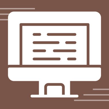 Masaüstü Bilgisayar Web simgesi vektör çizimi