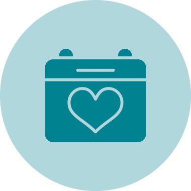 kalp simgesi, vektör illüstrasyonu