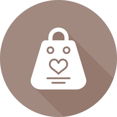 çanta simgesi, basit vektör illüstrasyonu