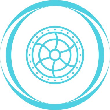 Dairesel bir simgenin vektör illüstrasyonu