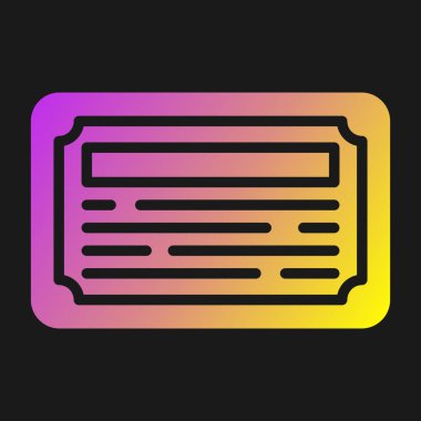 Müzik notasının renkli neon simgesi.