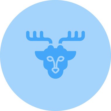 Geyik. Web simgesi basit illüstrasyon