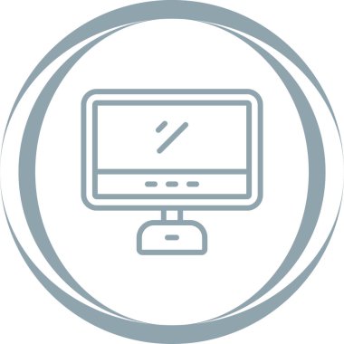 Bilgisayar. Web simgesi basit illüstrasyon