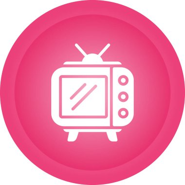 TV simgesi vektör illüstrasyonu