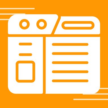 gazete web simgesi vektör illüstrasyonu