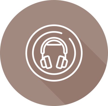 kulaklık simgesi çizimi, vektör 