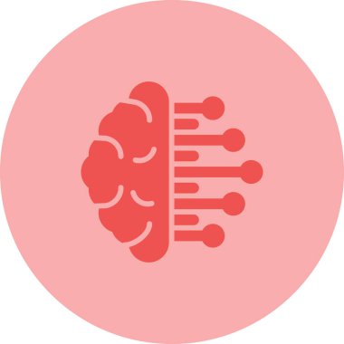 beyin ikonu vektör illüstrasyonu