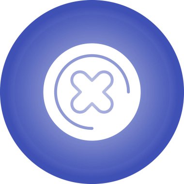 Beyaz arkaplanda mavi çizgi yuvarlak şekil simgesi izole edildi. Beyaz daire düğmesi. vektör.