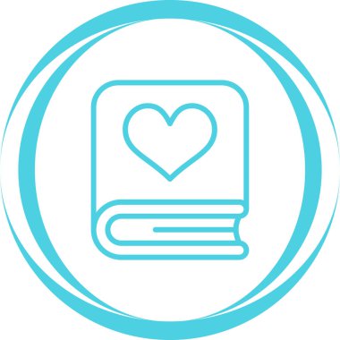 Kalp ikonu vektör illüstrasyonu