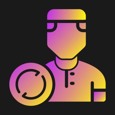 Maskeli bir adamın vektör çizimi