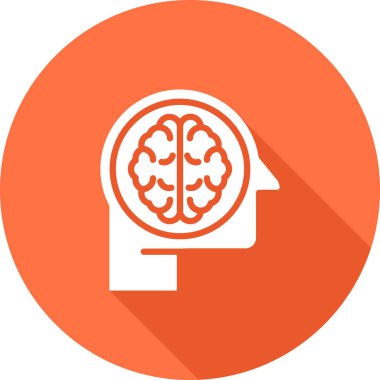 beyin ikonu vektör illüstrasyonu