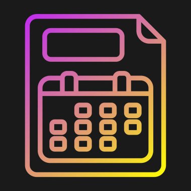 Hesap makinesi. Web simgesi basit illüstrasyon