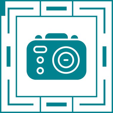 Kamera. Web simgesi basit illüstrasyon