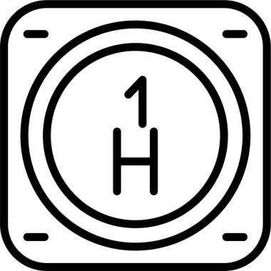 Hidrojen kimyasal element simgesi, basit satır biçimi