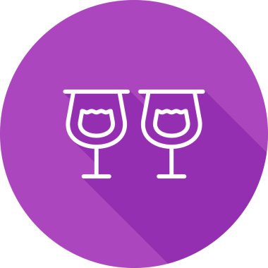 Şarap. Web simgesi basit illüstrasyon