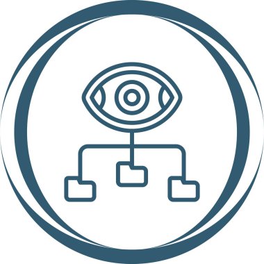 Göz. Web simgesi vektör illüstrasyonu