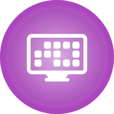 Televizyon. Web simgesi basit illüstrasyon