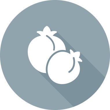 Taze domates ikonu, vektör illüstrasyonu