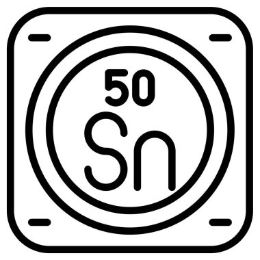 metal kimyasal element simgesi, basit satır biçimi