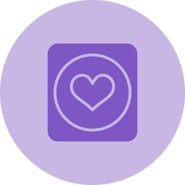 Kalp ikonu vektör illüstrasyonu