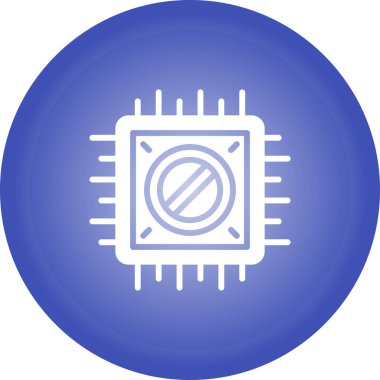 İşlemci. Web simgesi basit illüstrasyon