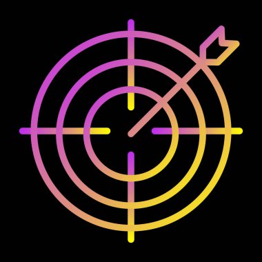 Hedef. Web simgesi basit illüstrasyon